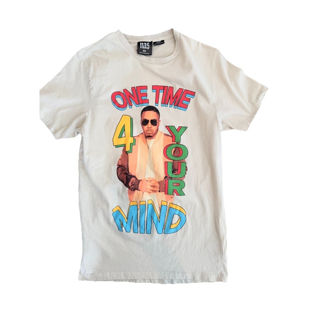 RARE NAS T-Shirt Tee Music Back Nasty 1994 One Time For 4 Your Mind nasty Sz XS